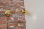 Vintage Polished Brass Swing Arm Wall Lamp with Swiveling Shade by Chapman - Image 14