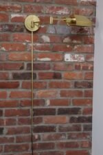 Vintage Polished Brass Swing Arm Wall Lamp with Swiveling Shade by Chapman - Image 32