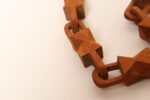 Vintage Folk Art Hand-Carved Bow Tie Whimsy Chain - Image 8