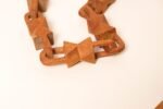 Vintage Folk Art Hand-Carved Bow Tie Whimsy Chain - Image 10