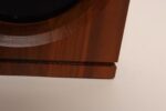 Vintage American Modernist Staved Walnut Square Wall Clock with Date Window - Image 9
