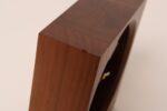 Vintage American Modernist Staved Walnut Square Wall Clock with Date Window - Image 10