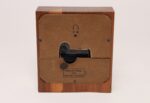 Vintage American Modernist Staved Walnut Square Wall Clock with Date Window - Image 7