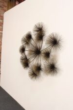 Large Brutalist "Pom Pom" Brass Wall Sculture by Curtis Jere Signed and Dated - Image 8