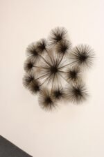 Large Brutalist "Pom Pom" Brass Wall Sculture by Curtis Jere Signed and Dated - Image 9