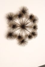 Large Brutalist "Pom Pom" Brass Wall Sculture by Curtis Jere Signed and Dated - Image 3