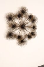 Large Brutalist "Pom Pom" Brass Wall Sculture by Curtis Jere Signed and Dated - Image 3