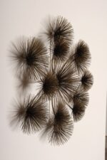 Large Brutalist "Pom Pom" Brass Wall Sculture by Curtis Jere Signed and Dated - Image 10