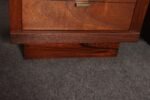Pair of Mid-Century Modern Stained Mahogany and Brass Two-Drawer Nightstands - Image 26