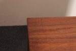 Pair of Mid-Century Modern Stained Mahogany and Brass Two-Drawer Nightstands - Image 22