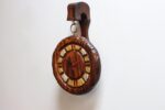 Vintage Witco Tiki Burnt Cedar Hand-Painted Wall Clock with Mount - Image 6