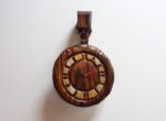 Vintage Witco Tiki Burnt Cedar Hand-Painted Wall Clock with Mount - Image 3