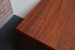 Pair of Mid-Century Modern Stained Mahogany and Brass Two-Drawer Nightstands - Image 30