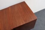 Pair of Mid-Century Modern Stained Mahogany and Brass Two-Drawer Nightstands - Image 32