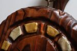 Vintage Witco Tiki Burnt Cedar Hand-Painted Wall Clock with Mount - Image 12