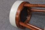 Pair of Mid-Century Modern Walnut and Brass Bar Stools with New Leather Seats - Image 21