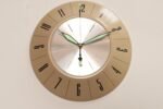 German Art Deco Beige Wall Clock with Black Numerals by Welby - Image 3