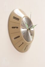 German Art Deco Beige Wall Clock with Black Numerals by Welby - Image 2