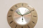 German Art Deco Beige Wall Clock with Black Numerals by Welby - Image 7