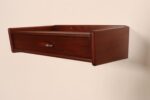 Petite Danish Modern Single-Drawer Floating Nightstand / End Table in Teakwood - Image 6