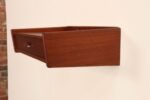 Petite Danish Modern Single-Drawer Floating Nightstand / End Table in Teakwood - Image 7