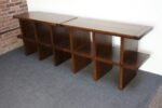 Pair of Vintage Modular Bookcases / Record Shelves in Stained Ash - Image 2