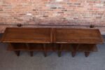 Pair of Vintage Modular Bookcases / Record Shelves in Stained Ash - Image 19