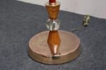 Art Deco Red Painted Metal, Glass and Brass Torchiere Floor Lamp - Image 33