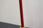 Art Deco Red Painted Metal, Glass and Brass Torchiere Floor Lamp - Image 20