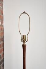 Vintage Scandinavian Sculptural Solid Teak and Brass Floor Lamp - Image 12