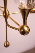 West German Brass and Glass Oil Lamp Candelabra by Freddie Andersen - Image 6