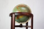 1960s Replogle Illuminated Glass Globe on Mahogany Stand - Image 5