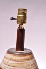 Pair of Martz for Marshall Studios Earth-Tone Swirl Ceramic Lamps - Image 6