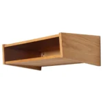 Petite Danish Modern Floating Shelf / End Table / Nightstand in Oak