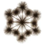 Large Brutalist "Pom Pom" Brass Wall Sculture by Curtis Jere Signed and Dated