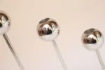 Set of Four Vintage Chrome Orb Candlesticks with Lucite Stems and Bases - Image 10