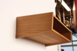 Petite Danish Modern Floating Shelf / End Table / Nightstand in Oak - Image 7