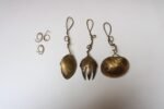 Set of Three Brutalist Brass Decorative Serving Pieces - Ladle, Spoon, and Fork - Image 9