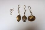 Set of Three Brutalist Brass Decorative Serving Pieces - Ladle, Spoon, and Fork - Image 9