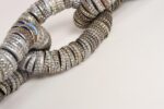 Vintage Folk / Tramp Art Bottle Cap Chain Link Sculpture - Image 15