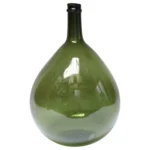 Vintage Italian Green Blown Glass Bulbous Form Demijohn Carboy