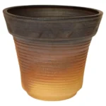 Mid-Century American Modern Ribbed Studio Pottery Planter Vase by Deanna Nichols