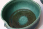 Set of Three Vintage Matte Teal Glaze Studio Ceramic Bowls by Deanna Nichols - Image 14