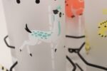 Set of Eight Vintage Frosted Glasses With Animal Carousel Motif by Libbey With Carrier - Image 29