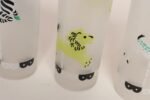 Set of Eight Vintage Frosted Glasses With Animal Carousel Motif by Libbey With Carrier - Image 16