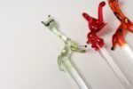 Set of Eight Vintage Blown Glass Animal Cocktail Stirrers with Box by Saxon - Image 10