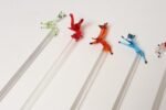 Set of Eight Vintage Blown Glass Animal Cocktail Stirrers with Box by Saxon - Image 19