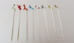 Set of Eight Vintage Blown Glass Animal Cocktail Stirrers with Box by Saxon - Image 8