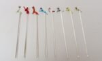 Set of Eight Vintage Blown Glass Animal Cocktail Stirrers with Box by Saxon - Image 8