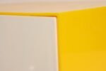 Vintage Yellow Acrylic Storage Cube with Three White Drawers after Joe Colombo - Image 12